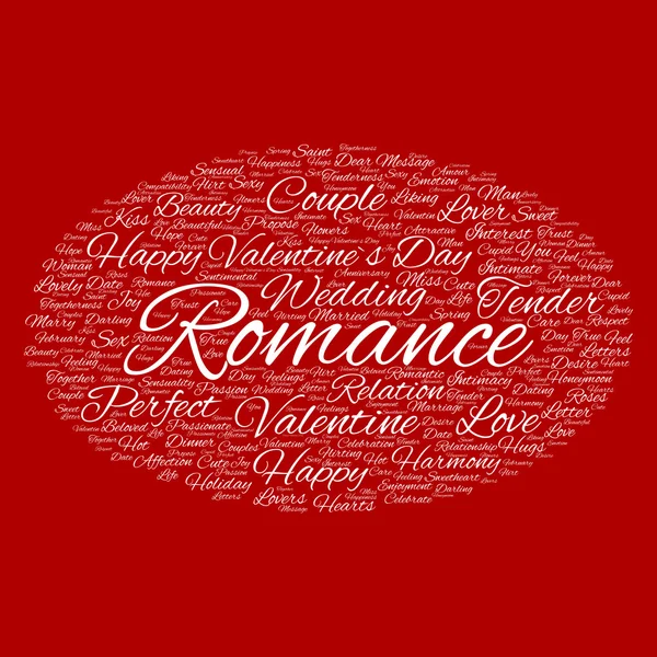 Valentine's Day wordcloud text — Stock Photo, Image