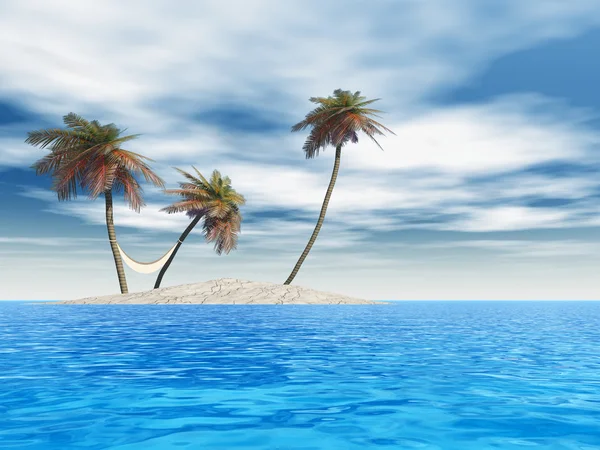 Isolated exotic island — Stock Photo, Image