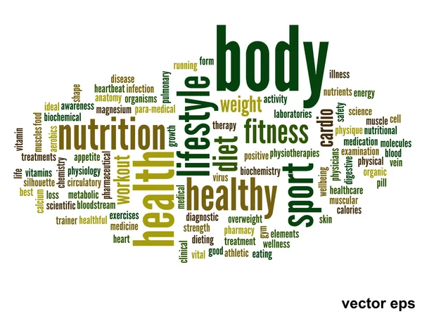 Health word cloud — Stock Vector