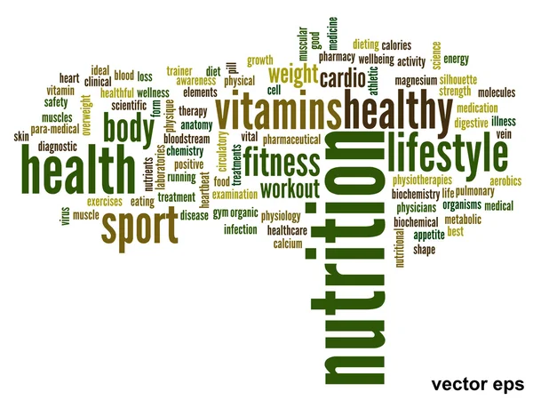 Chmura słowa zdrowia — Wektor stockowy