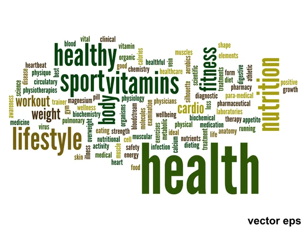 Health word cloud — Stock Vector