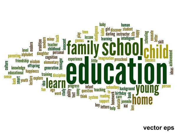 Educación Word Cloud — Archivo Imágenes Vectoriales