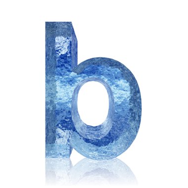 3D mavi su veya buz yazı tipi kümesi veya koleksiyonu