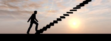 işadamı merdiven veya adımları
