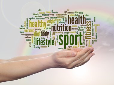 Spor ve sağlık kelime bulutu