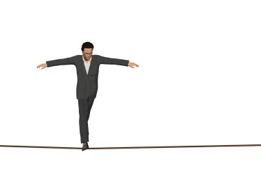 işadamı ipte yürümek