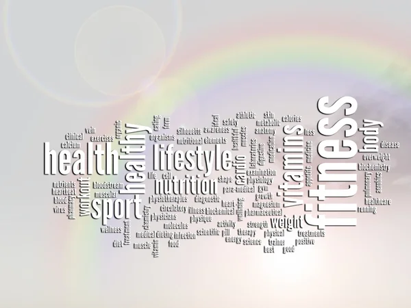 Gezondheid abstracte word cloud — Stockfoto