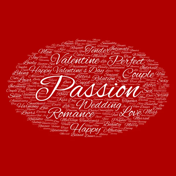 Valentines Day word cloud text — Stock Photo, Image