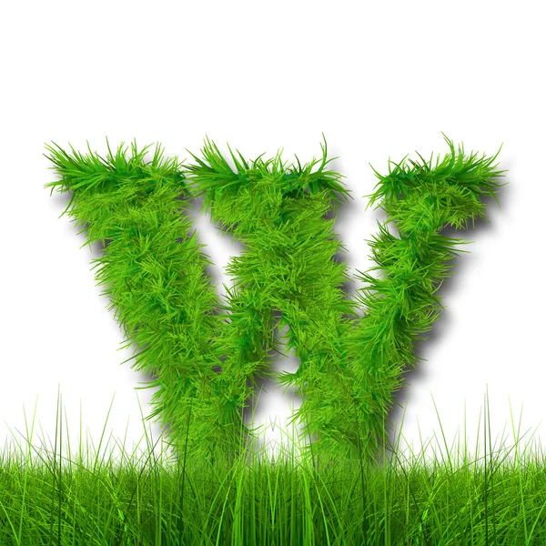 Groen gras ecologie lettertype — Stockfoto