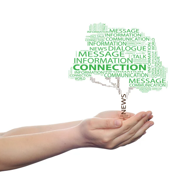 Tree kontakt word cloud — Stockfoto