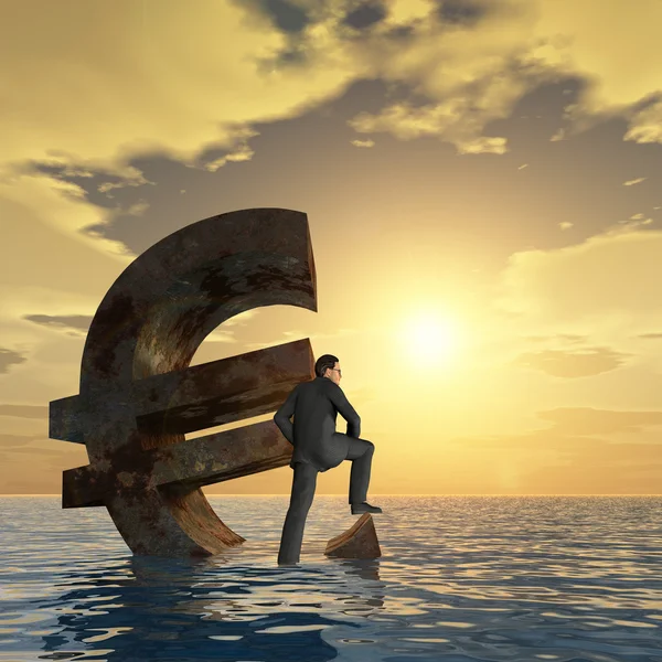 Valuta concettuale simbolo dell'euro — Foto Stock