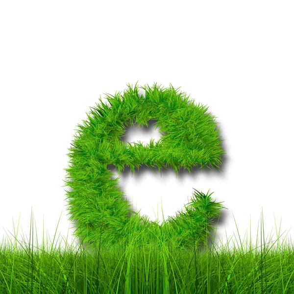 Green grass ecology font — Stock Photo, Image