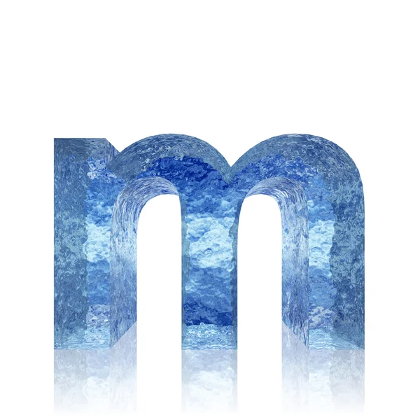 3D-blauwe water of ijs lettertypeset of collectie — Stockfoto