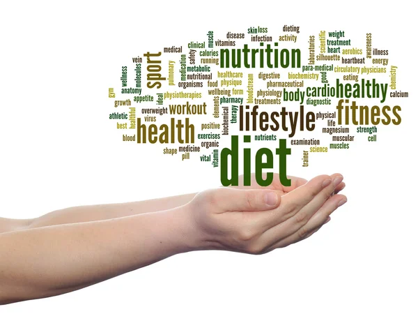 Diet and health word cloud — Stock Photo, Image