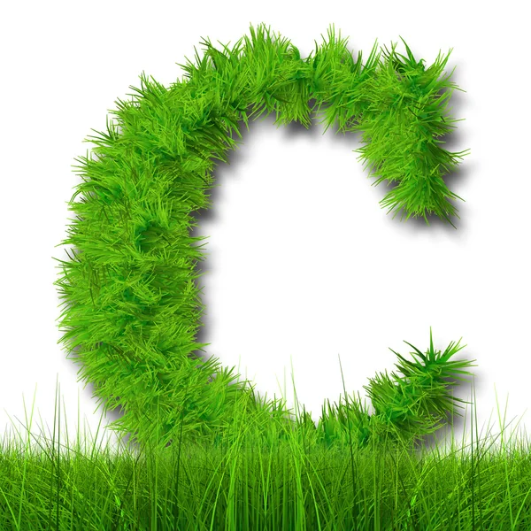 Green grass ecology font — Stock Photo, Image