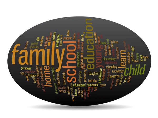 Family education abstract word cloud — Stock Photo, Image