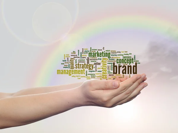 Business marketing parola cloud — Foto Stock