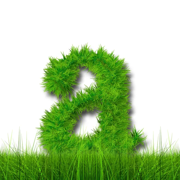 Grönt gräs ekologi teckensnitt — Stockfoto