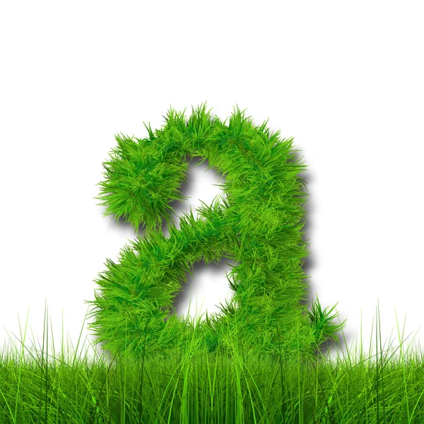 Green grass ecology font — Stock Photo, Image