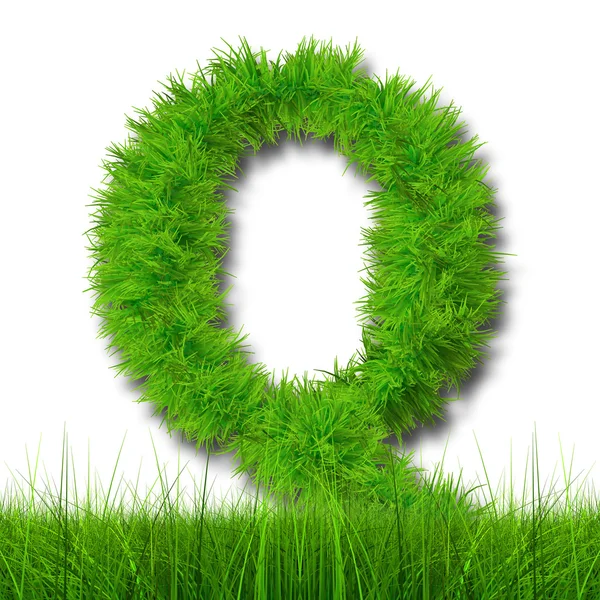 Grönt gräs ekologi teckensnitt — Stockfoto