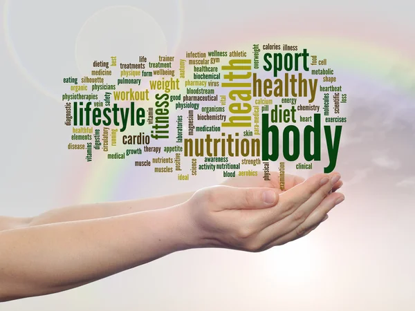 Abstract body and health word cloud — Stock Photo, Image