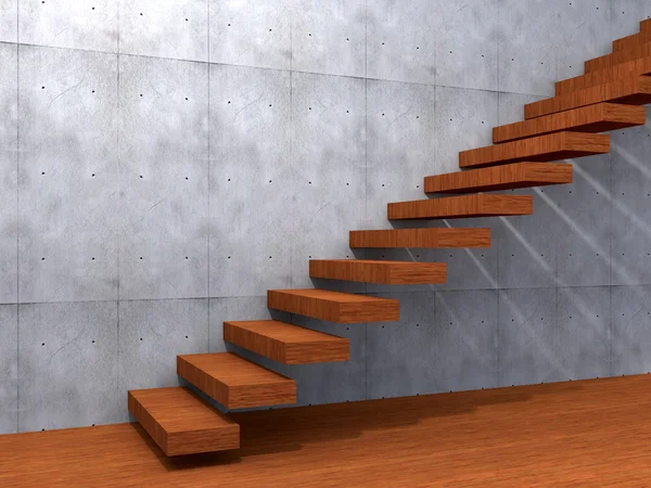Steps near a wall background on  floor — Stock Photo, Image