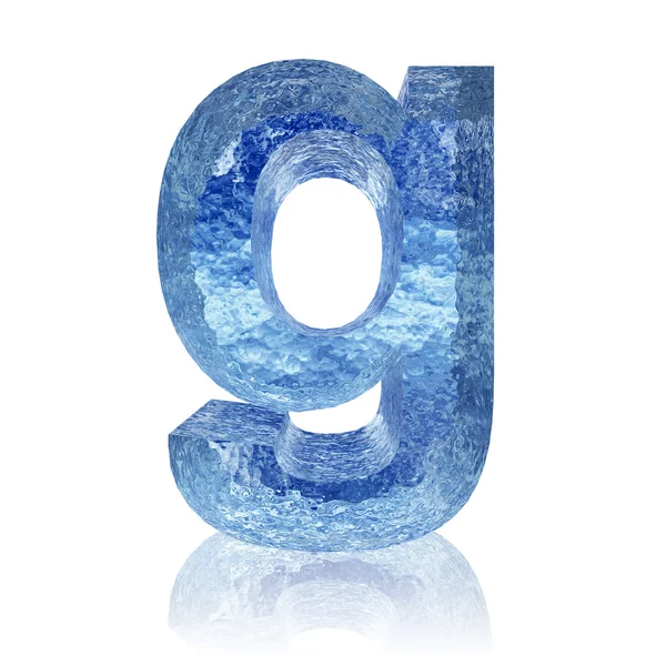 3d blaues Wasser- oder Eisschriftset oder Kollektion — Stockfoto