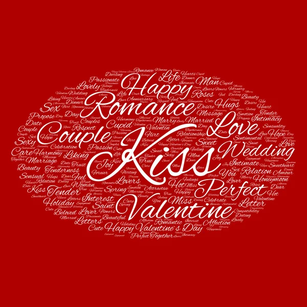 Valentines Day word cloud text — Stock Photo, Image