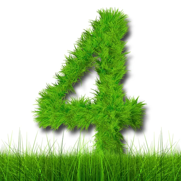 Conceptual green grass ecology font — Stock Photo, Image