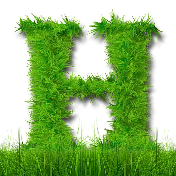 Green grass ecology font — Stock Photo, Image