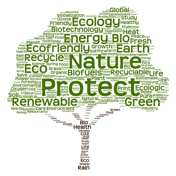 Conceptuele groene boom gemaakt van ecologie — Stockfoto