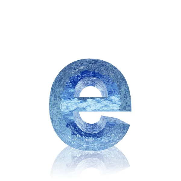 3d blaues Wasser- oder Eisschriftset oder Kollektion — Stockfoto