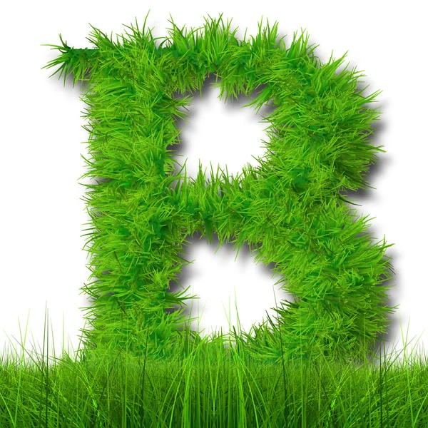 Green grass ecology font — Stock Photo, Image