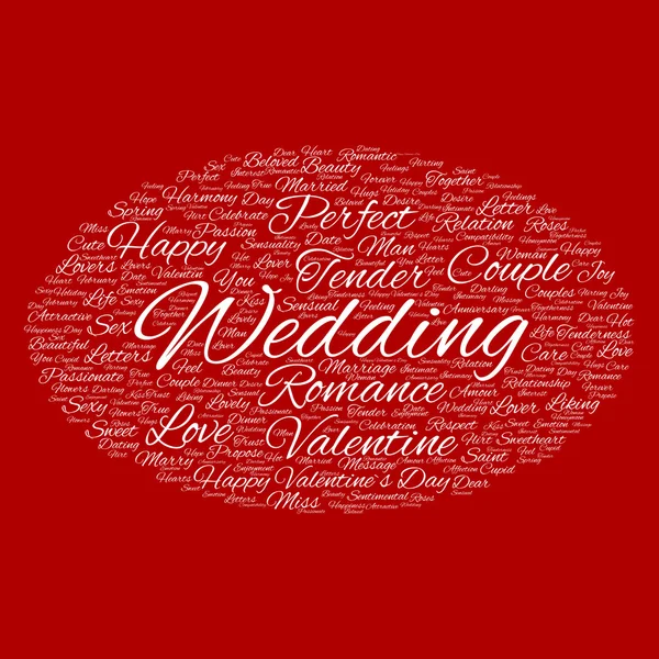 Valentines Day word cloud text — Stock Photo, Image