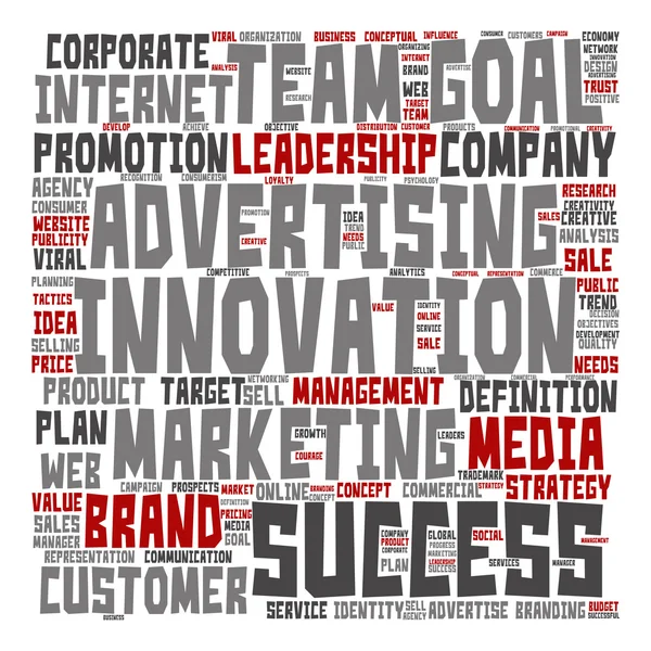 Leadership marketing text word cloud — Stock Photo, Image