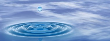 Sıvı damla suya düşen