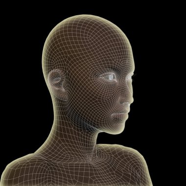 Tel kafes insan kadın kafası