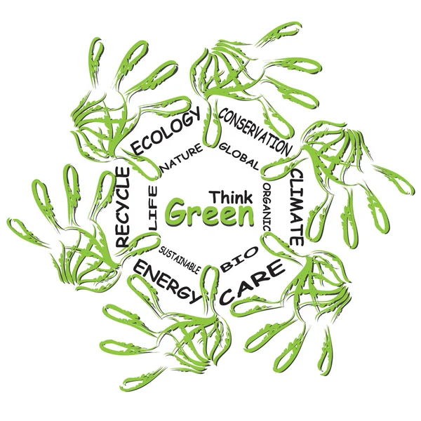 Green ecology word cloud — Stock Photo, Image