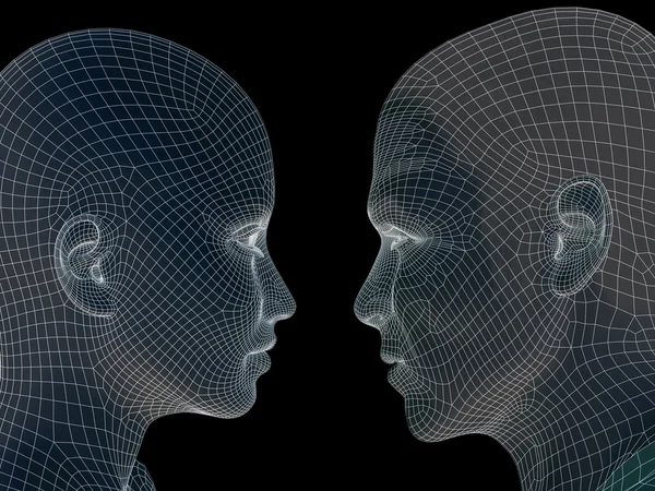 Human male or female heads — Stock Photo, Image