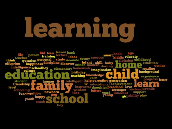 Education abstract word cloud on background — Stock Photo, Image