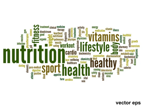 Nutrition health word cloud — Stock Vector