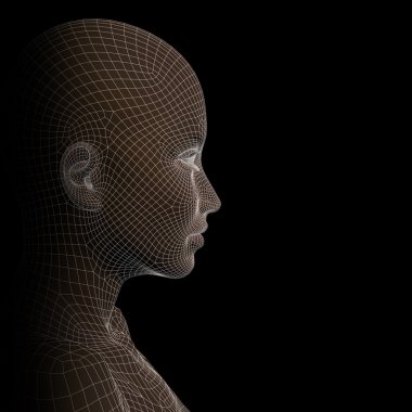 Tel kafes insan kadın kafası