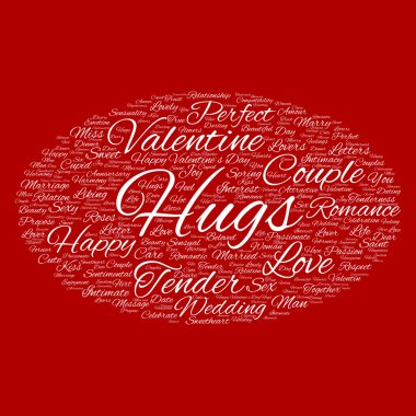 Sevgililer günü wordcloud metin