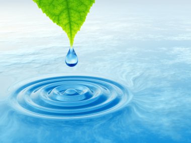 düşen bir yaprak damla