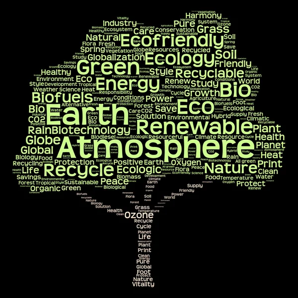 Ecology text as wordcloud — Stock Photo, Image