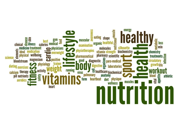 Nutrition word cloud — Stock Photo, Image