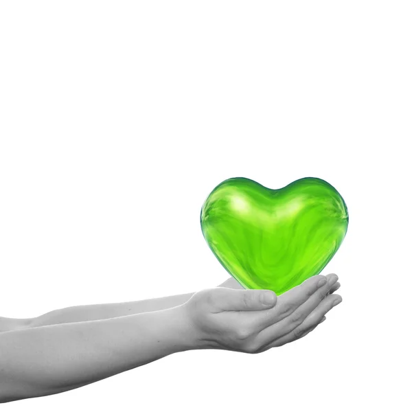 Heart held in human  hands — Stock Photo, Image