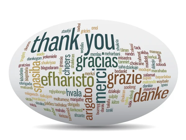 Conceptual thank you word cloud — Stock Photo, Image