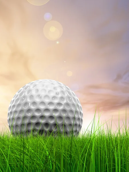 Golfboll på horizon — Stockfoto