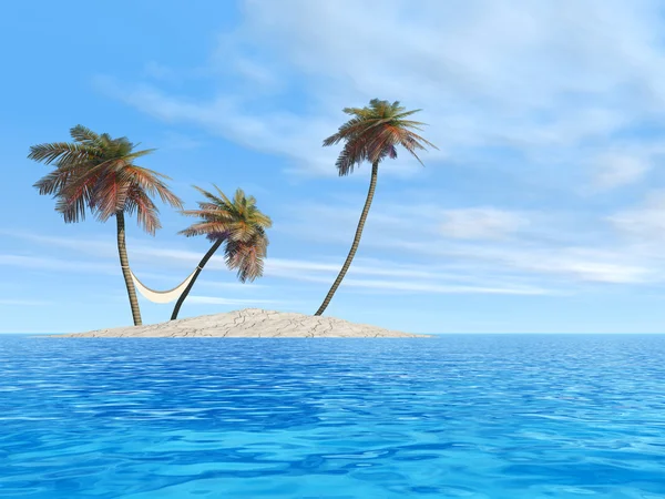 Isolated exotic island — Stock Photo, Image